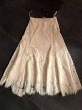 POLO RALPH LAUREN BLUE GONNA PIZZO MAXI GONNA CREMA TG 36 TG 38