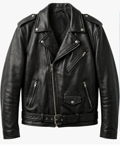 Cappotto biker pelle vacchetta