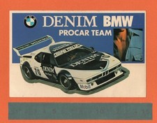 Adesivo Sticker Vintage Auto Tuning Autocollant Aufkleber BMW DENIM Procar Team