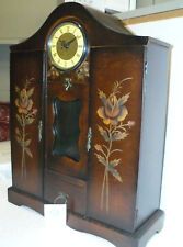 MOBILETTO LEGNO OROLOGIO PORTA CD - SOPRAMMOBILE - DECORATO FIORI - NUOVO 