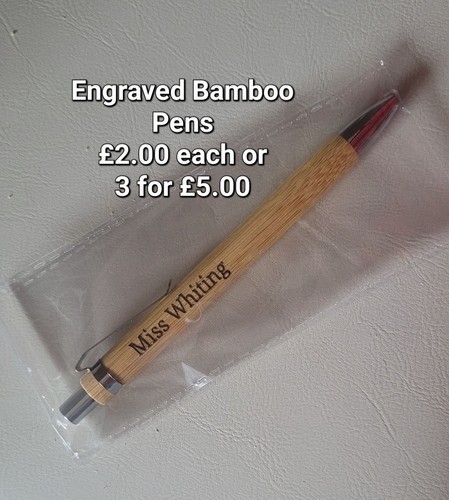 Personalised bamboo pen laser - personalised,
