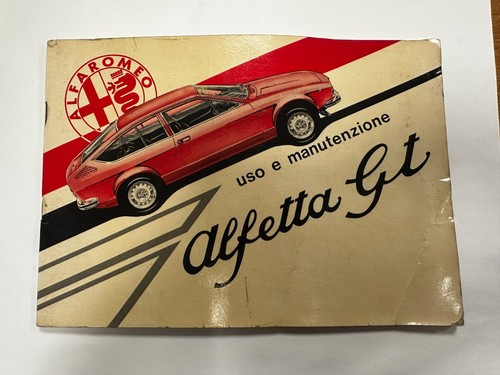 Libretto alfa romeo alfetta - alfetta, gt