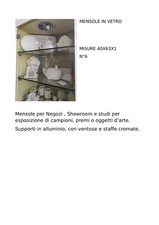 mensole in vetro varie misure adatte come espositori in negozio 