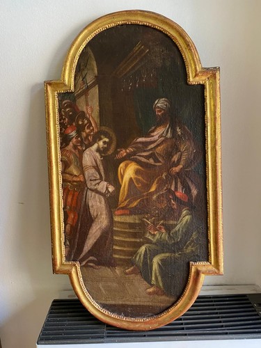 Quadro via crucis del - "via,