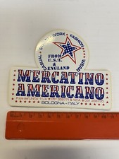 MERCATINO AMERICANO BOLOGNA  ADESIVO STICKER VINTAGE NEW ORIGINAL