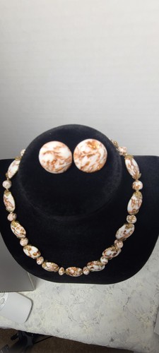 Set collana orecchini perline - collana/orecchini,