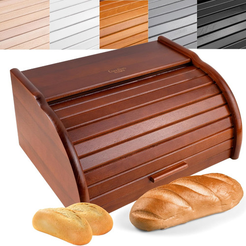 Porta pane legno marrone - legno, |