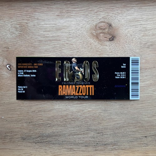 Biglietto ricordo del concerto - biglietto,