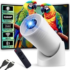 Mini Proiettore 4K 1080P WiFi BT5.1 Proiettore Portatile 180°Rotation 300ANSI