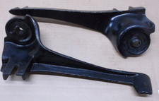 Sedia da auditorium teatro pieghevole vintage in legno staffe in ghisa L&R