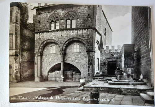 Cartolina viterbo palazzo - ,