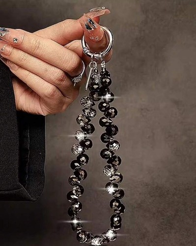 Lusso nero perle vetro - di,