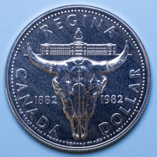 CANADA DOLLARO 1982 REGINA PROOFLIKE ARGENTO SILVER COIN NUMISMATICA COLLEZIONE