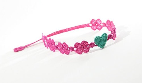 Bracciale pizzo macramè - bracciale,