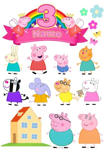 Peppa pig cake topper - pig,