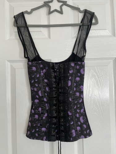 Burlesk viola teschio corsetto