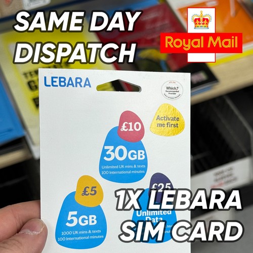 Scheda sim lebara nano - sim,