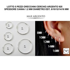 ORECCHINI A CERCHIO IN ARGENTO