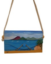  Festa della mamma Borsa O Borsetta In Legno Dipinta A Mano artigianale