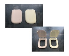 COPRIWATER COPERCHIO WC SEDILE BAGNO PER CONCA COLORATO CHAMPAGNE E VISONE