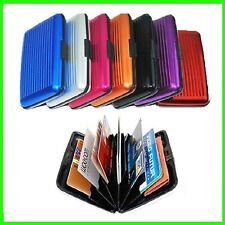 PORTA CARTE DI CREDITO TESSERE BANCOMAT SOLDI RIGIDO IN ALLUMINIO CON SCUDO RFID