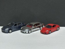Lotto 3 Porsche Panamera + Cayman S auto 1/87 modellismo Statico Cromo Cromata