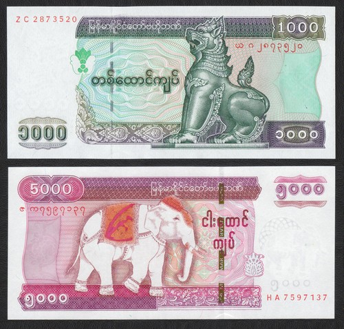 Myanmar burma 1000 - burma, 5000