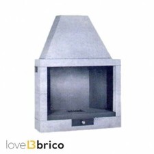 Camino prefabbricato con focolare in ghisa 75 x 40 cm Di Fiore