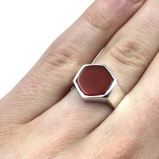 Anello con sigillo in argento