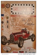 R Locandina TARGA FLORIO AUTOSTORICHE 2004 35X48 ALFA ROMEO CAMPARI 1923 B12