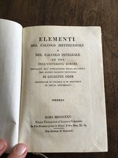 ELEMENTI DI CALCOLO DIFFERENZIALE E DI CALCOLO INTEGRALE GIUSEPPE ODDI 1825
