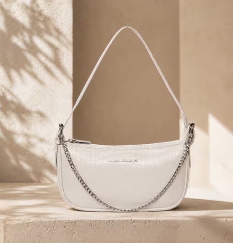 Borsa donna pelle bianca - pelle,
