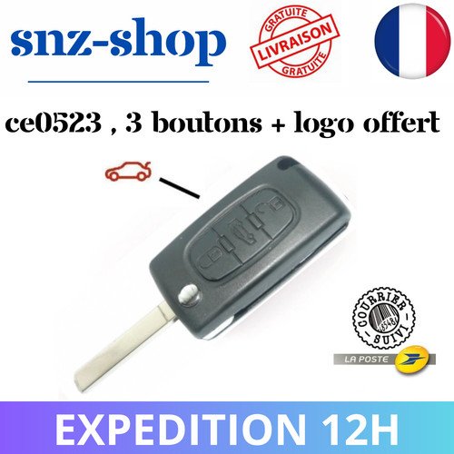 Coque clé plip peugeot - coque,