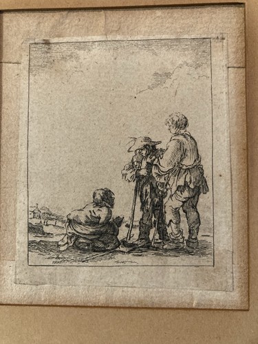 Incisione 1640 rilievo firmata - 1640,