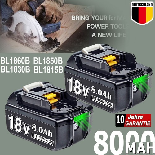 Batteria 8ah 18v per makita - 2x,