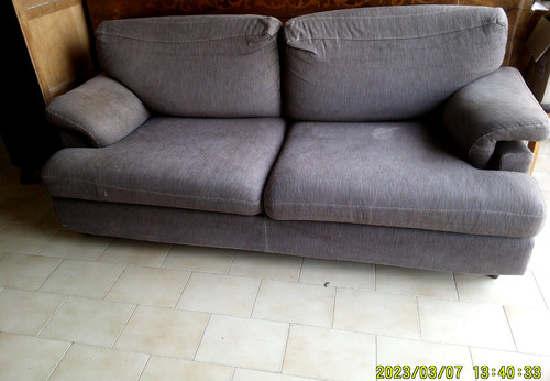 Divano stoffa marrone - divano, (usato)
