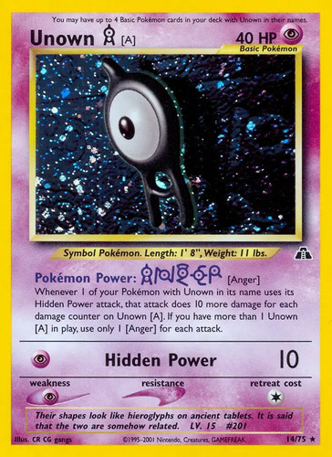 Unown pokemon neo - a,