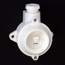 Interruttore Bianco Vintage Deviatore Superficie Antico Industridesign Retrò +