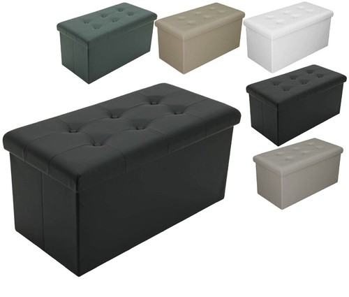 Puff pouf contenitore ecopelle - contenitore,