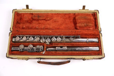 Vintage Artley Flauto Elkhart - Ind #529 con custodia beige originale