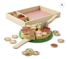 Melissa & Doug Pizza Party Set Cibo in Legno con 36 Topping