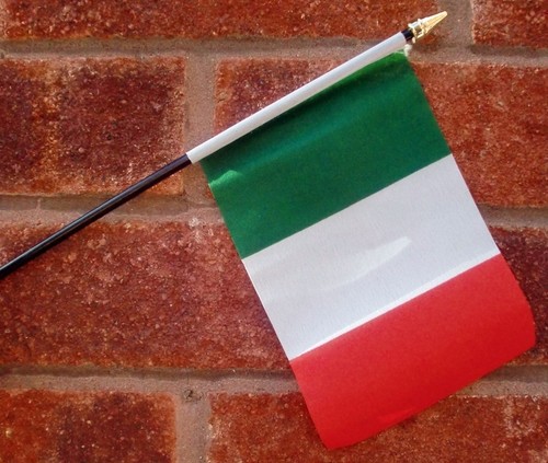 Italy small hand waving flag - small,