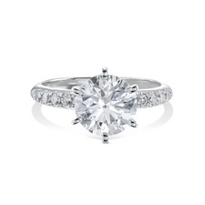 Anello oro bianco kt con - bianco, 18