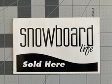 Snowboard Life Magazine - Adesivo vintage rivenditore negozio neve skate - grande RARO