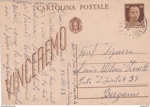 Intero postale vinceremo 30 - intero, c.30