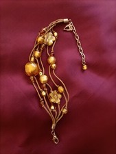 Bracciale Antica Murrina Foglio D'oro Vintage 