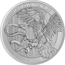 Golden Eagle 2025 Moneta Argento 999,9 Ag Germania Mint 5 Euro Malta