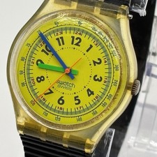 Orologio Swatch Svizzero Raro Vintage 1989 Lemon Iceberg GK116