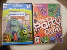 LOTTO 2 VIDEOGIOCHI PC MONSTERS & CO + PARTY QUIZ - TUTTO A 1 EURO