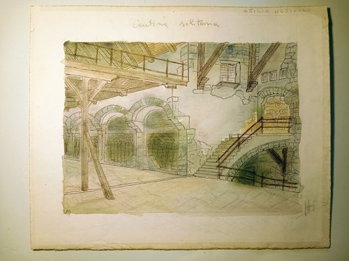 Bozzetto scenografia attilio - bozzetto,